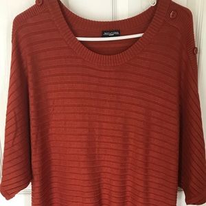 Burnt orange long short sleeve sweater